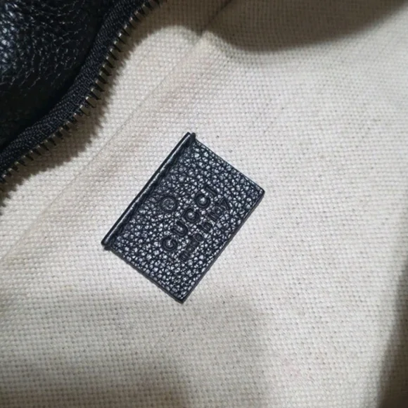 GUCCI LARGE Printed (Unisex) Black Leather Belt / Waist Bag with COA - Picture 12 of 15